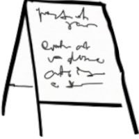 Tableau noir Conversation Corner